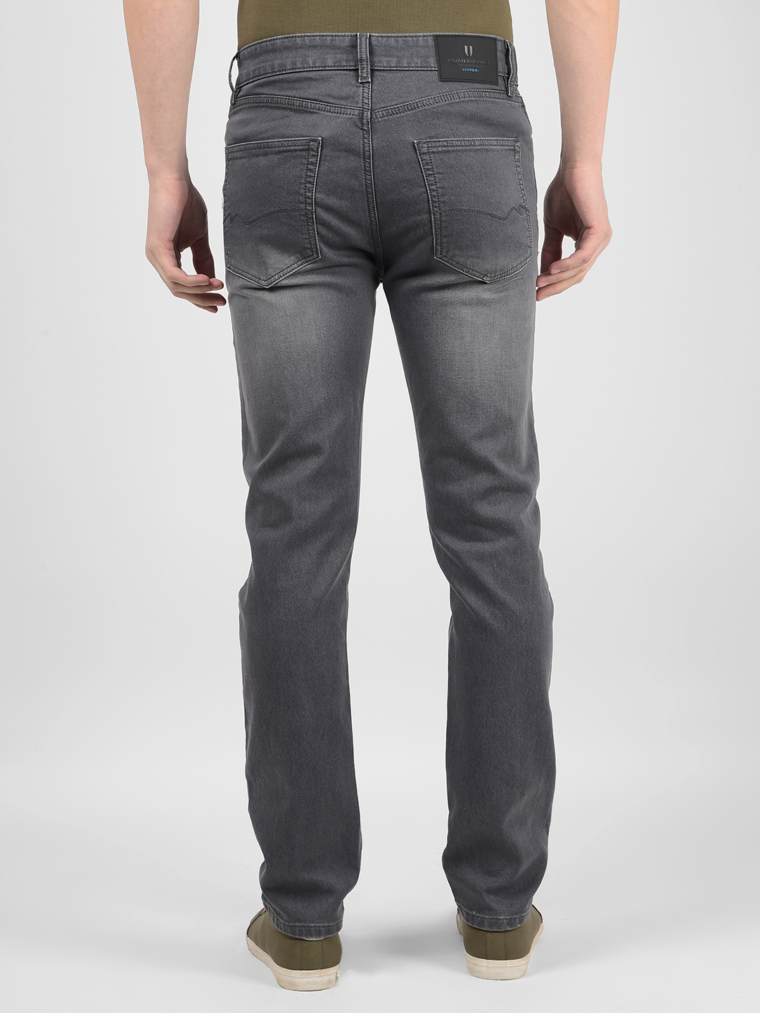 Numero Uno Men Solid Grey Jeans